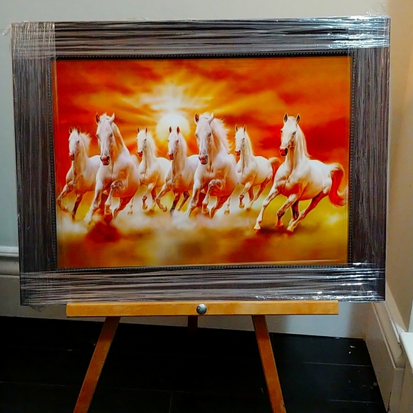 Laminated framed print - Horses - Picture 3 of 4